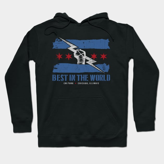 CM Punk Logo Flag Hoodie by MunMun_Design